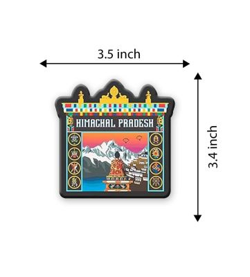 Himachal Pradesh Indian State Wooden Fridge Magnet | Souvenir Magnet for Refrigerator Door Decor